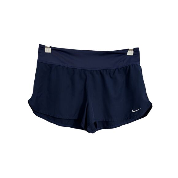Nike Women's M Navy Blue Lightweight Running Shorts Athletic Gym Workout Active - Picture 1 of 7
